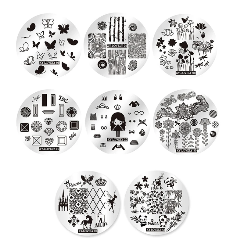 

Nail art printing steel plate blue film printing template painted steel plate nail template