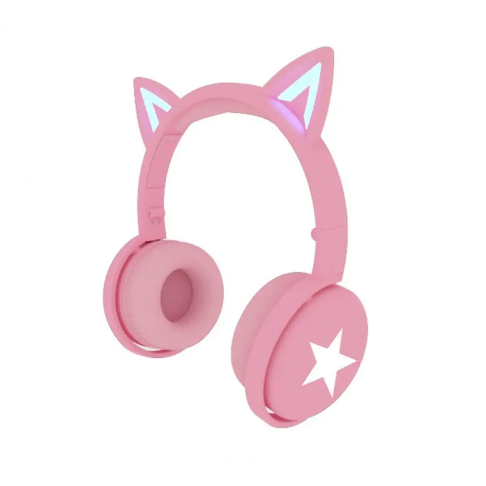 

Headphone Bluetooth 5.0 Cat Ear Shape Retractable Foldable Headset for Phone беспиоводные наушники