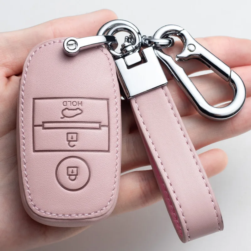 

Leather Car Key Cover Case For Kia Rio QL Sportage Ceed Cerato Forte R GT Stinger Sorento Optima K2 K3 K4 K5 Picanto For Hyundai