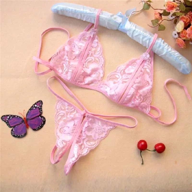 

Women Sexy Lingerie Lace Open Crotch Crotchless Underwear Sleepwear