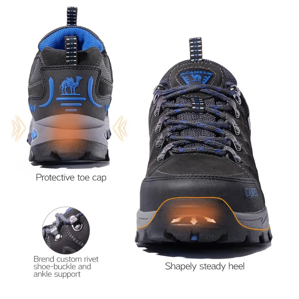 

CAMEL Men Women Hiking Shoes Genuine Leather Durable Anti-Slip Warm Breathable Outdoor Mountain Climbing Trekking Shoes