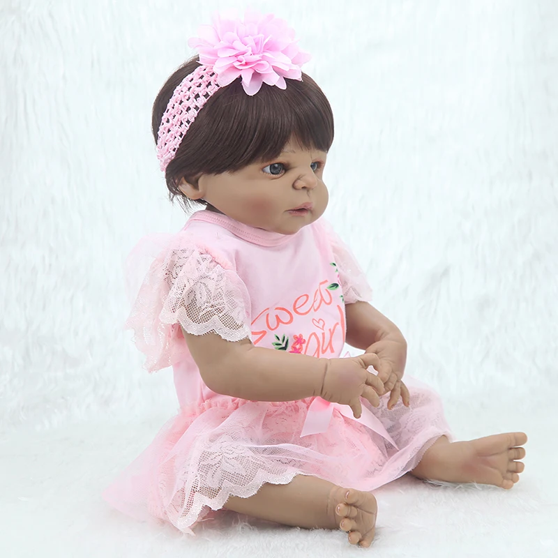 Bonecos 22'ɻlack reborn baby имя характеристики всего пластика моделирования детская