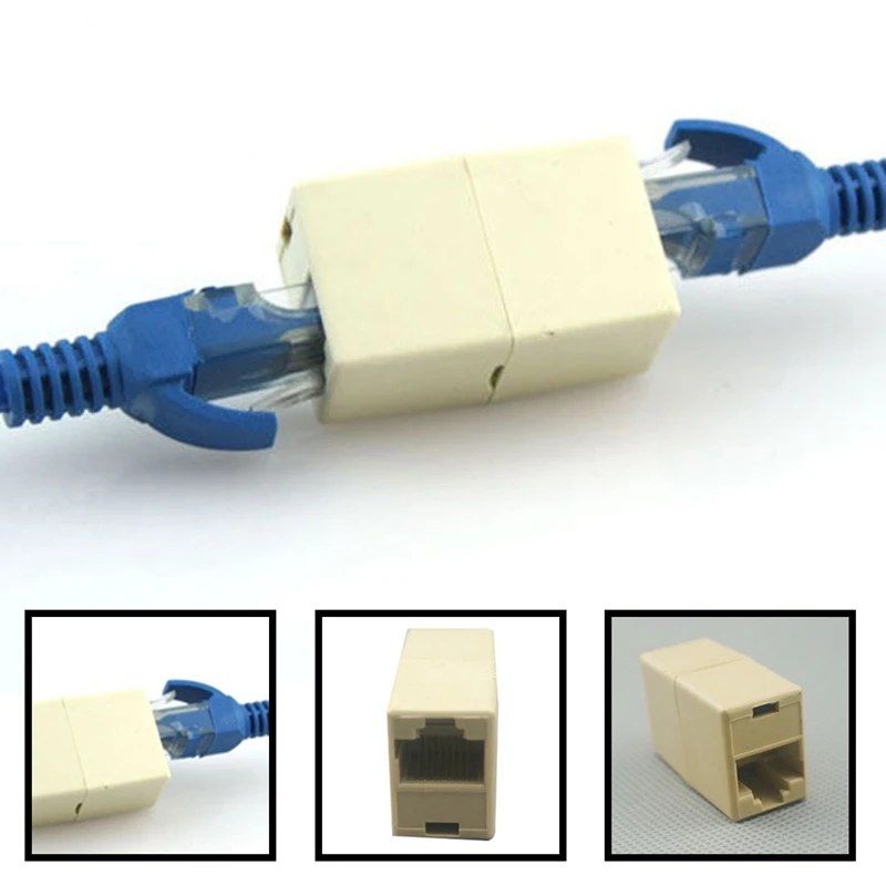 2 шт. Универсальный RJ45 Cat5 8P8C разъем соединитель муфта для расширения