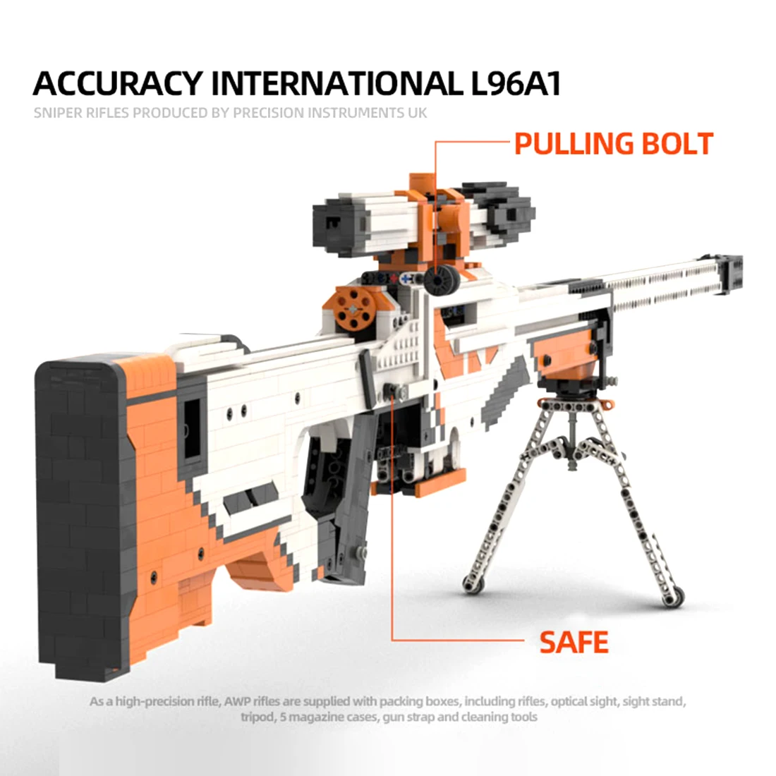 

1750+PCS MOC Building Block Gun Can Be Remotely Shoot Sniper Rifle Assembly Brick Technical Brick Rifle Children's Toy Gifts