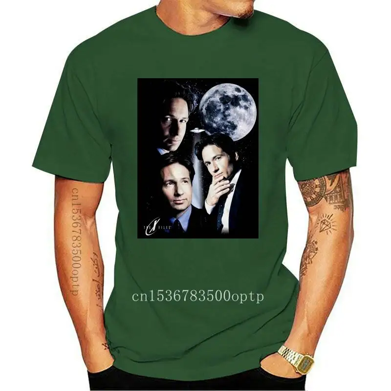 

Футболка мужская с лицензией, тройная футболка с изображением инопланетянина 3 mulder Moon, Ретро стиль, новая черная