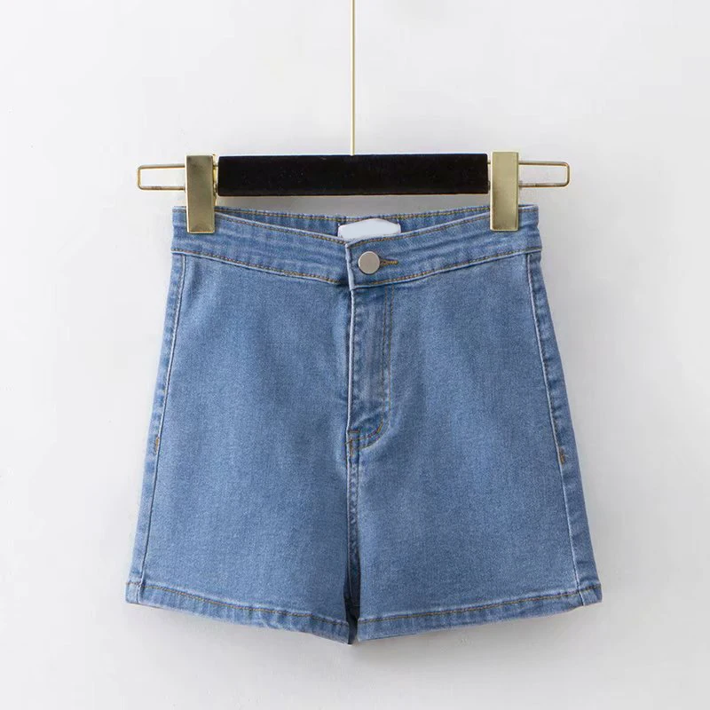Шорты GOPLUS женские джинсовые с завышенной талией узкие эластичные штаны из денима