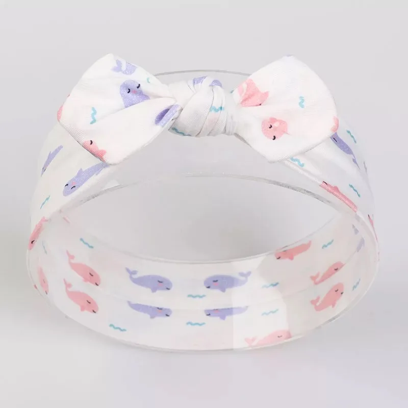 Милые эластичные повязки для волос с бантом Детские на голову кроличьими ушами