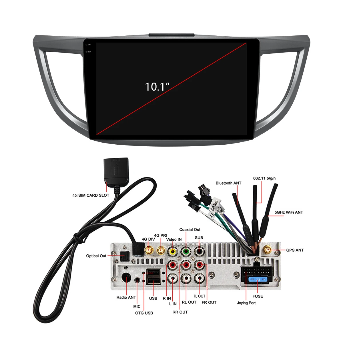 구매 안드로이드 10 헤드 유닛 자동차 스테레오 라디오 중앙 멀티미디어 무선 카플레이 DVR 혼다 CRV CR-V 2016 2012