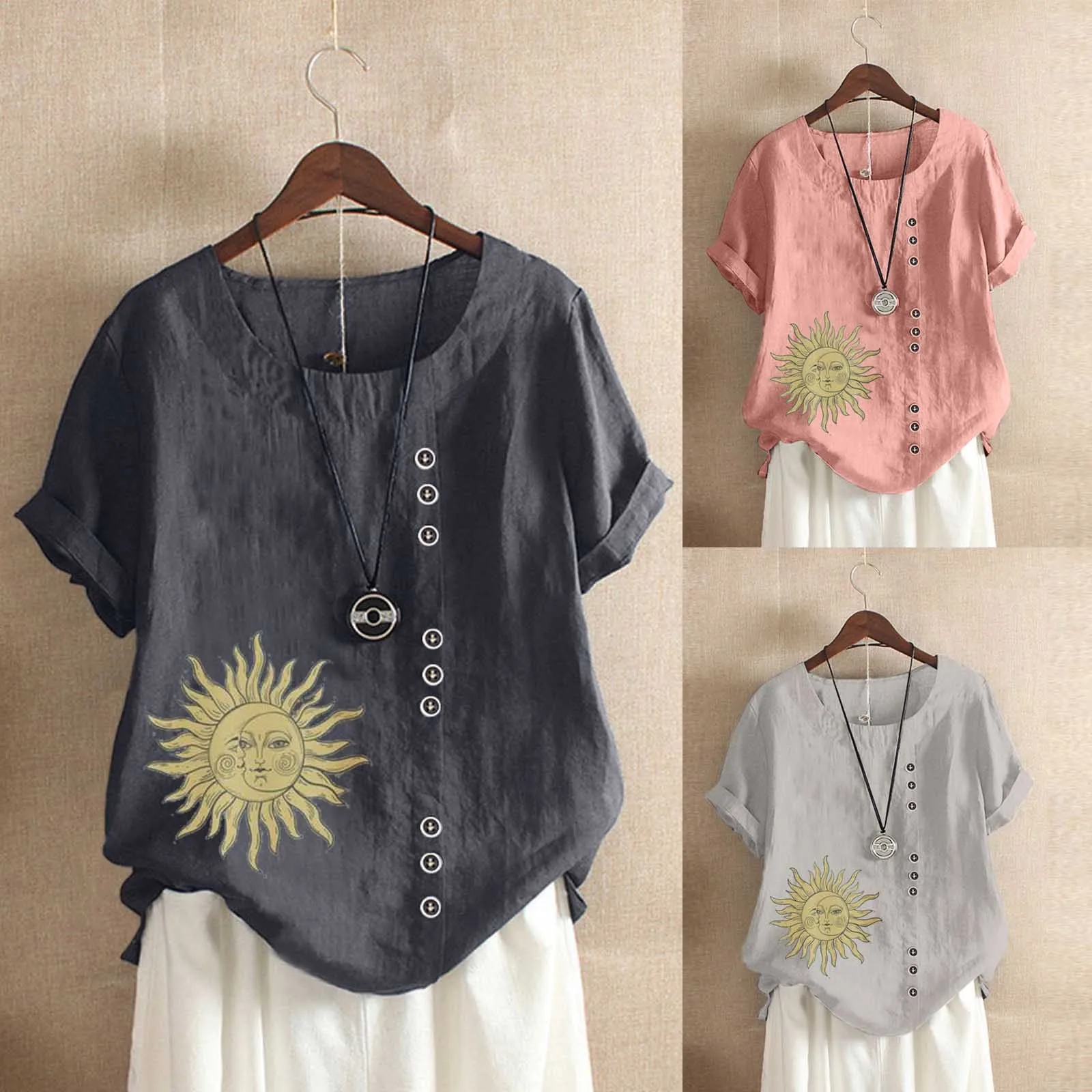 

Women ShirtShort SleeveCasualStylish Top Shirts