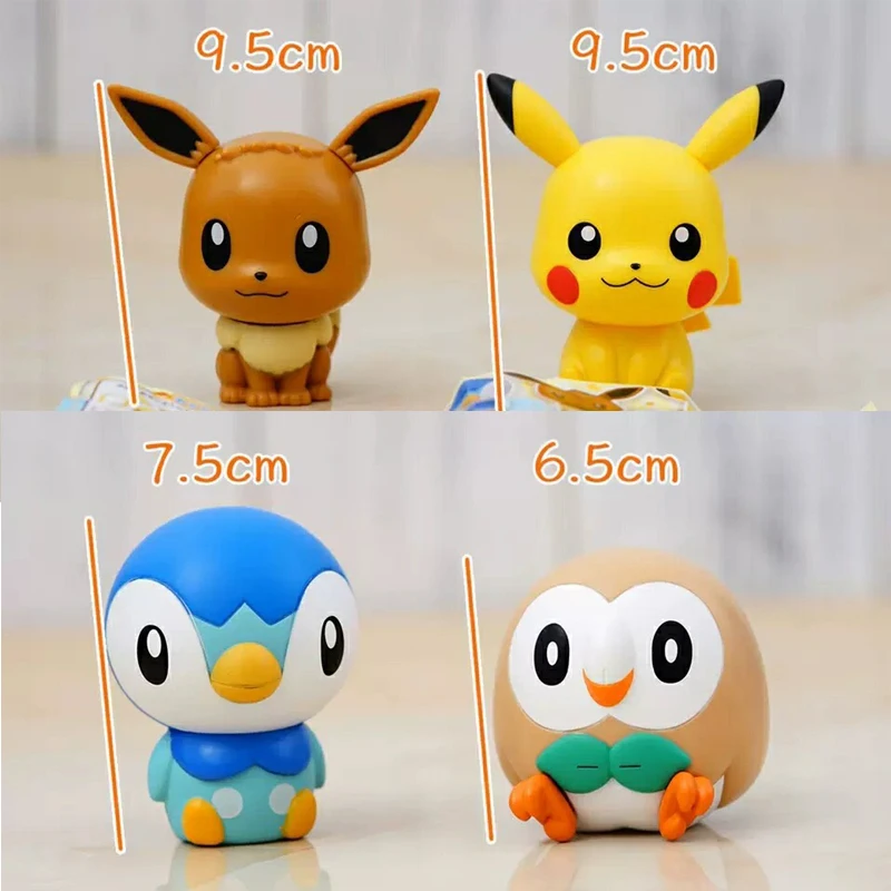 Экшн-фигурка Takara Tomy 4 шт./компл. Пикачу Покемон из японского аниме карманный
