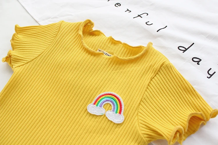 

Girls' short-sleeved T-shirt boys Children's clothing top summer P4385