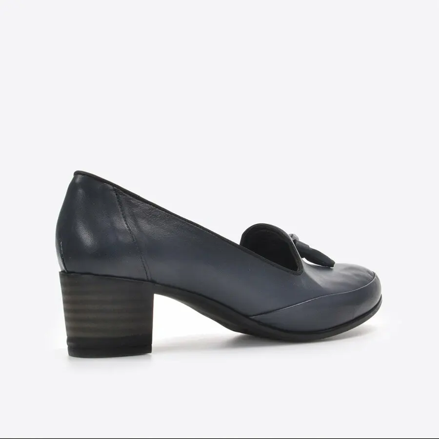 

Heels Women 2021 Mink Shoes Women Navy Blue Classic Heeled Shoes Vzn20-018Y