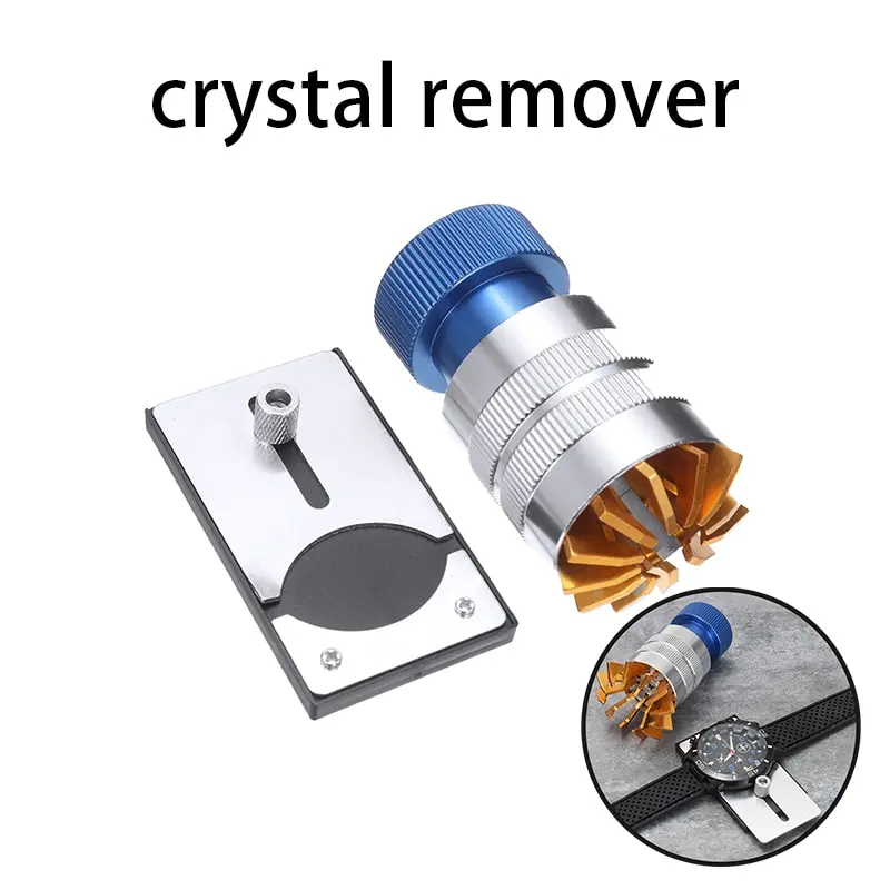 Crystal Remover Watch Plastic Crystal Remover with Base Lift Front Case Remover Insert Watch Glass Remove Replace Opener Tool