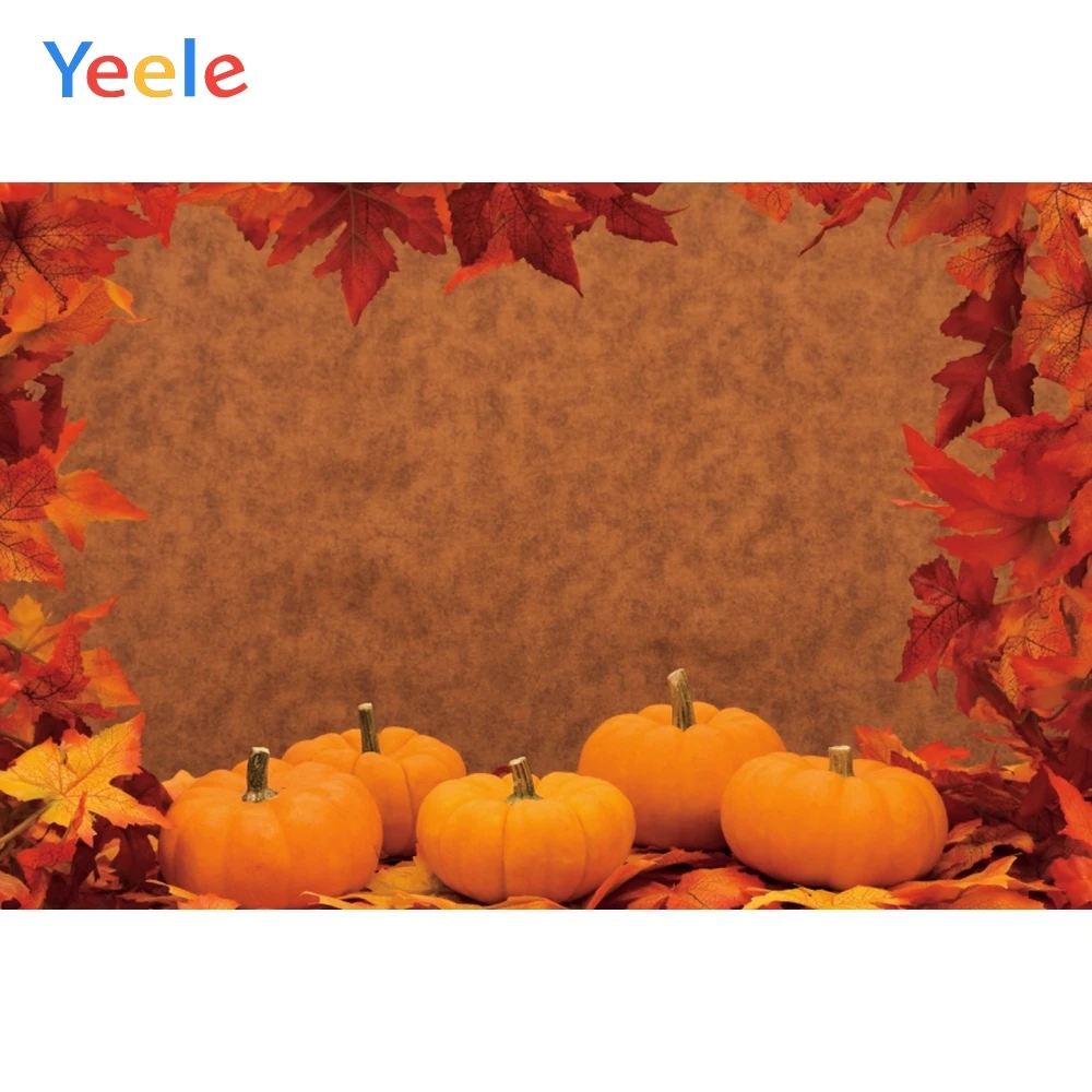 

Autumn Fallen Leaves Farm Pumpkin Vintage Scene Newborn Baby Portrait Birthday Backdrop Photography Background For Photo Studio