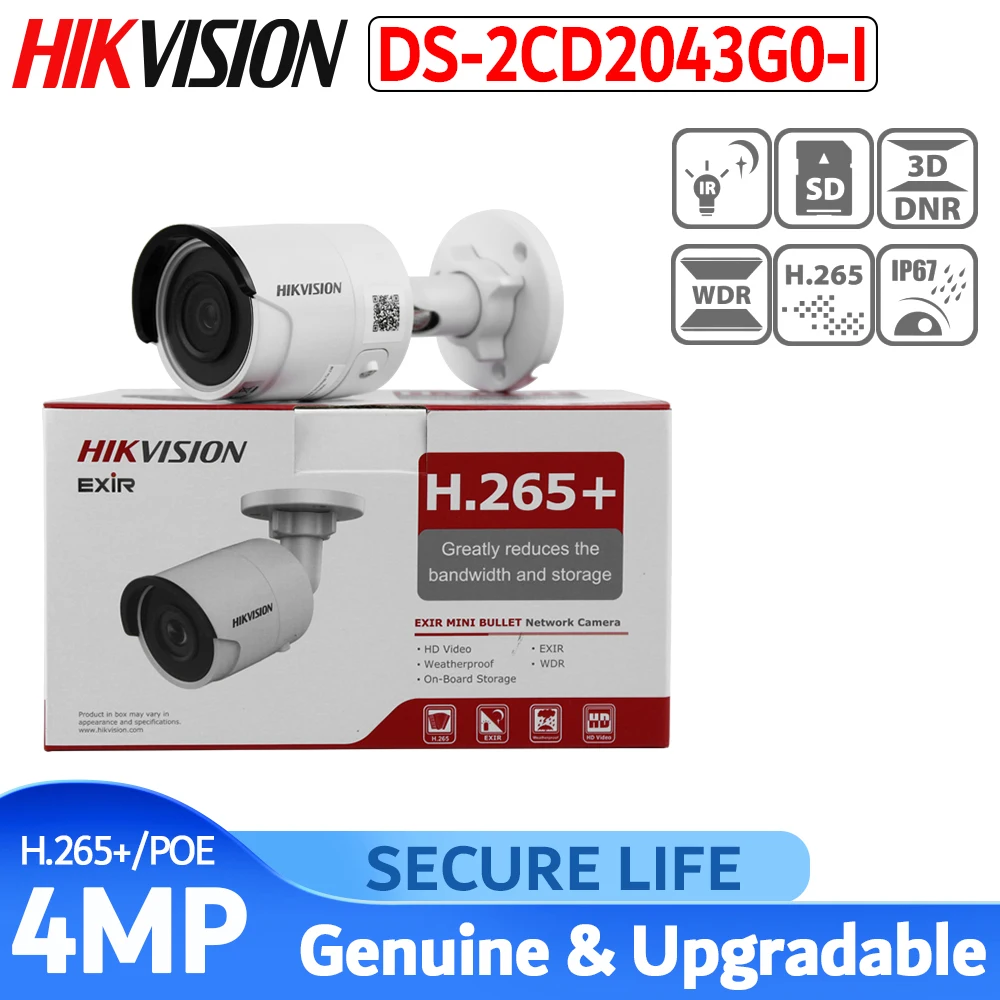 В наличии Hikvision DS 2CD2043G0 I английская версия 4MP bullet сеть IP CCTV камера POE безопасности