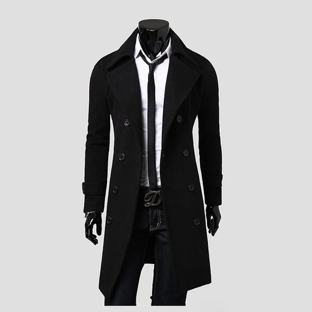 ZOGAA Winter Wool Jackets Men Blend Autumn Windbreaker Men's High-quality Outwear Mens Coats Jacket Male Long Overcoat | Мужская