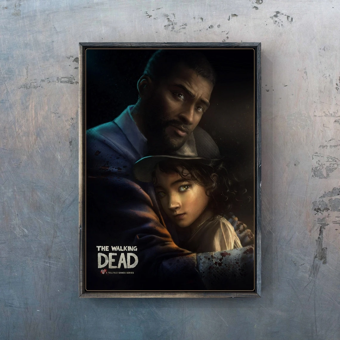 Постер Ходячие мертвецы Клементина и Ли игровой постер ролевая игра