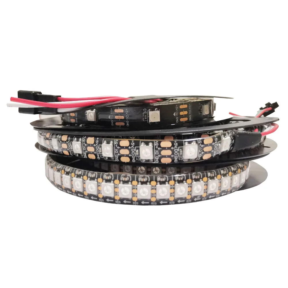 WS2812B RGB Светодиодная лента индивидуально Адресуемая светильник та 30/60/74/96/144