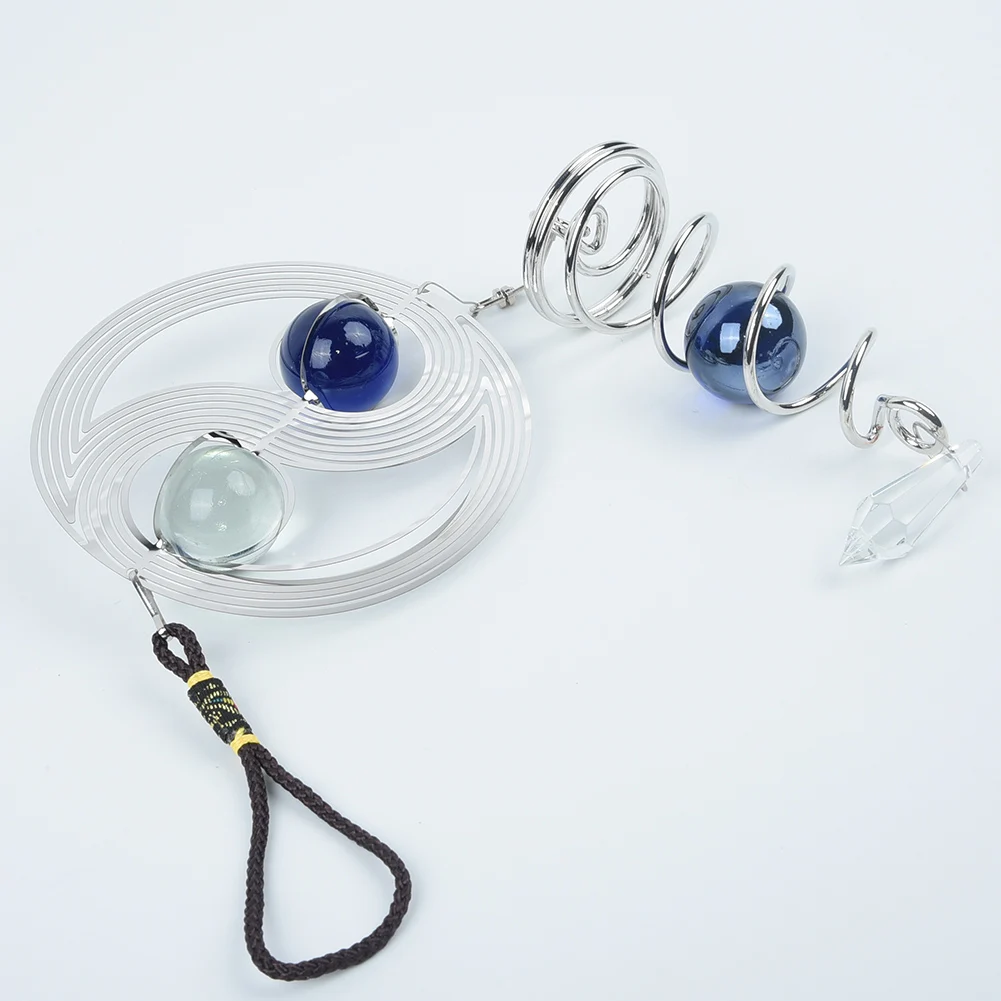 Креативные спиральные вращающиеся хрустальные колокольчики для церкви двора