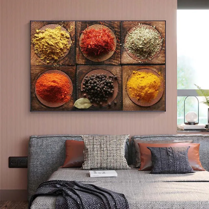 

Kitchen Theme Canvas Paintings On the Wall Art Posters And Prints Spices For Cooking Canvas Pictures For Kitchen Room Cuadros