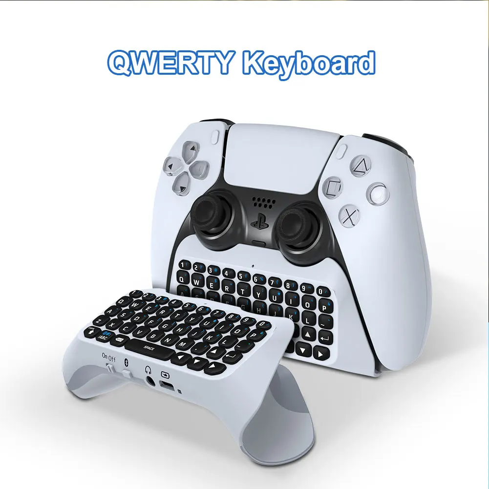 

For Sony PS5 Gamepad Mount Mini Keypad 3.5mm Wireless Keyboard Bluetooth-compatible 3.0 Controller Chat Pad Games Accessories