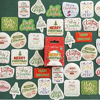 45 шт/креативные поздравления текст diy игрушка календарь альбом деко Наклейка Скрапбукинг наклейка для планировщика материал украшения канцелярские товары - Цвет: Christmas greetings