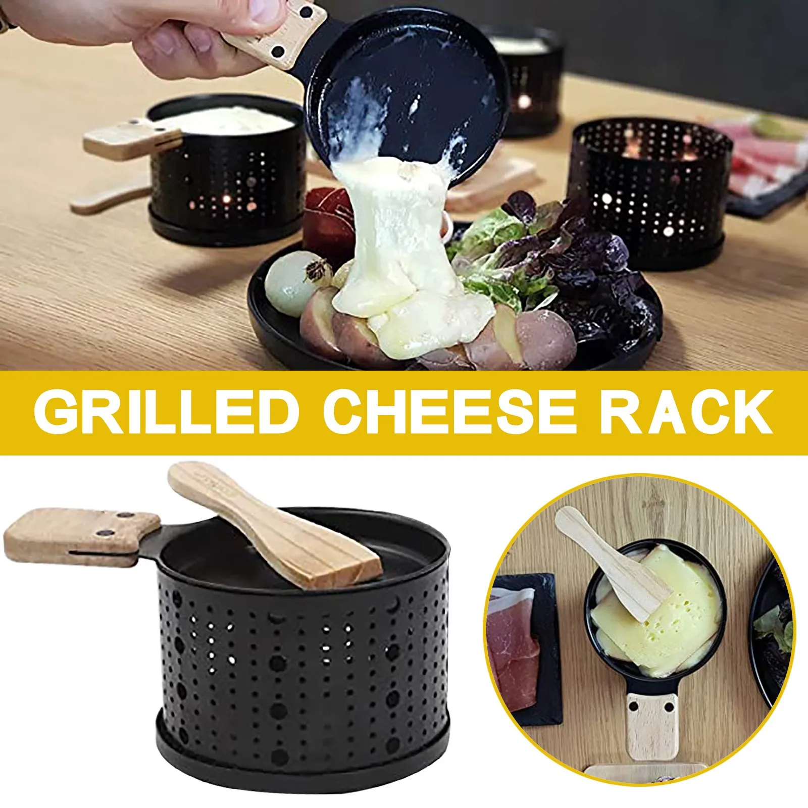 

Cheese Bread Grill Baking Pans 4PCS Picnic Kitchen Supplies Candle Slow Oven Cheese Grill Baking Tools Kitchen Accessories
