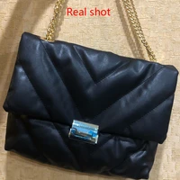 Fashion Solid Leather Women Shoulder Messenger Bags 2020 Casual Chain Crossbody Bags Diamond Lattice Lady Handbags Purse New