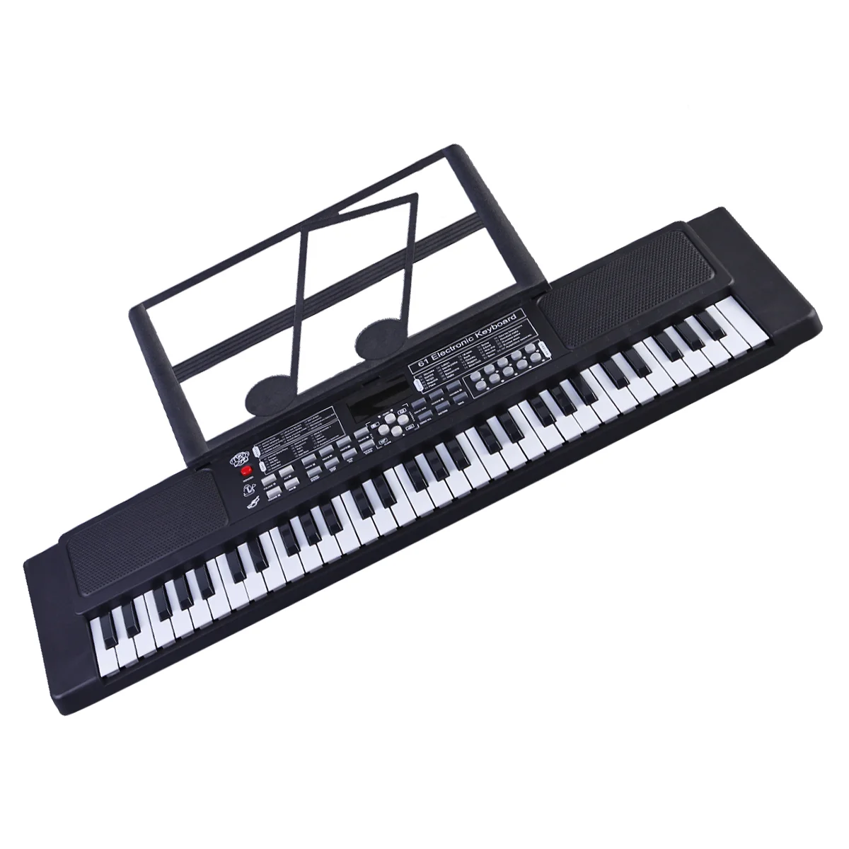 

61 Ключи, электронное пианино, многофункциональный светодиодный дисплей, фортепиано, раннее обучение, инструмент для детей (черный)