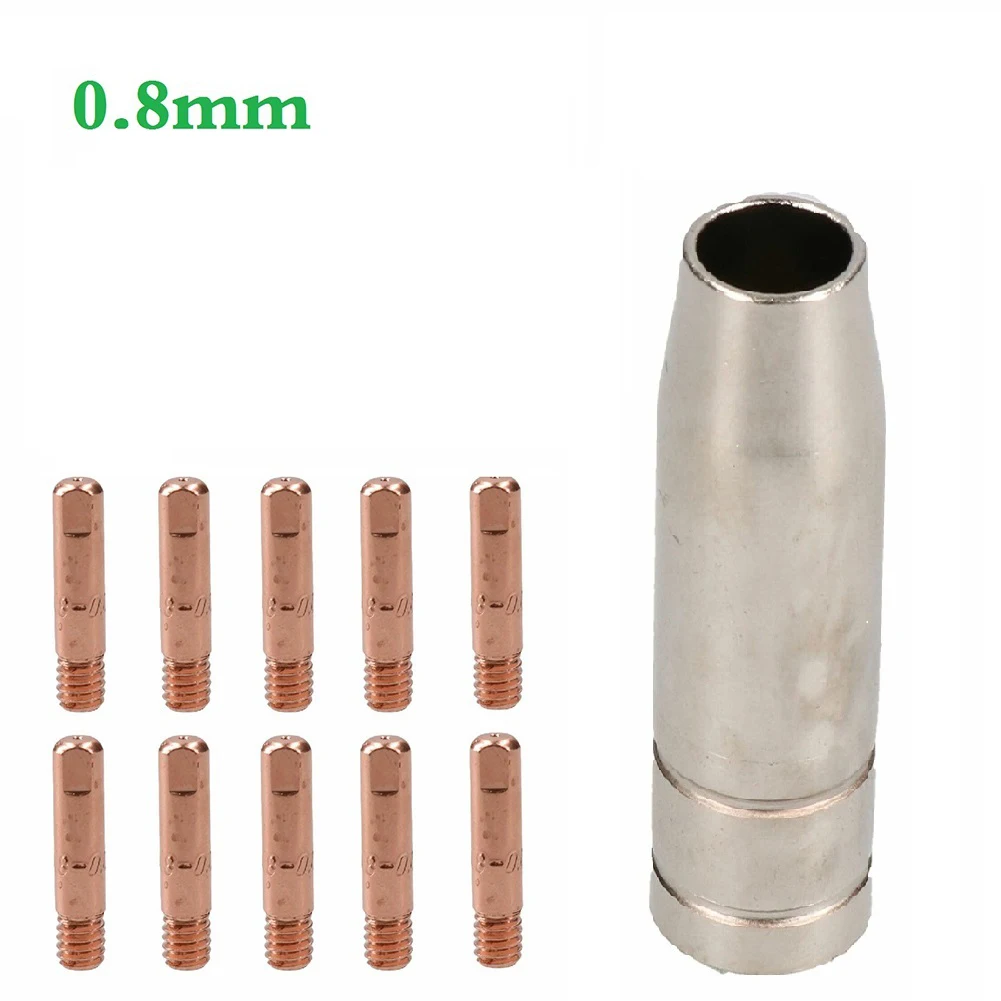 

MB15 MIG Consumables Kit Contact Tips Shroud Nozzle Holder Spares MIG130/140/200 Welding Nozzles With 1x 15AK Protective Mouth