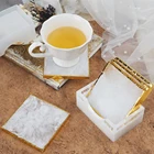 Сделай сам с украшением в виде кристаллов эпоксидная смола, форма квадратная Подставка под стакан с каботажное судно ящик для хранения силиконовый зеркальный пресс-форм для смолы