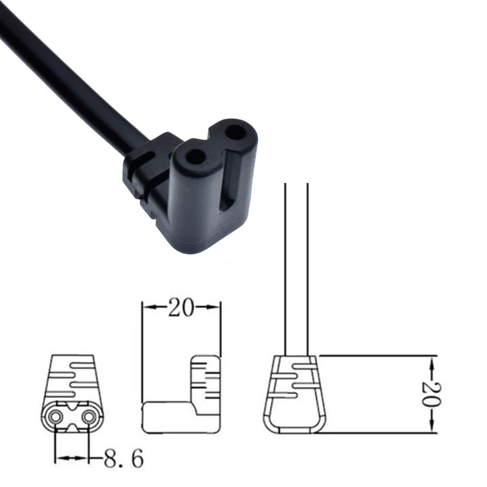 IEC 320 C7 нам 2Pin Подключите шнур электропитания от сети переменного тока для Samsung TCL