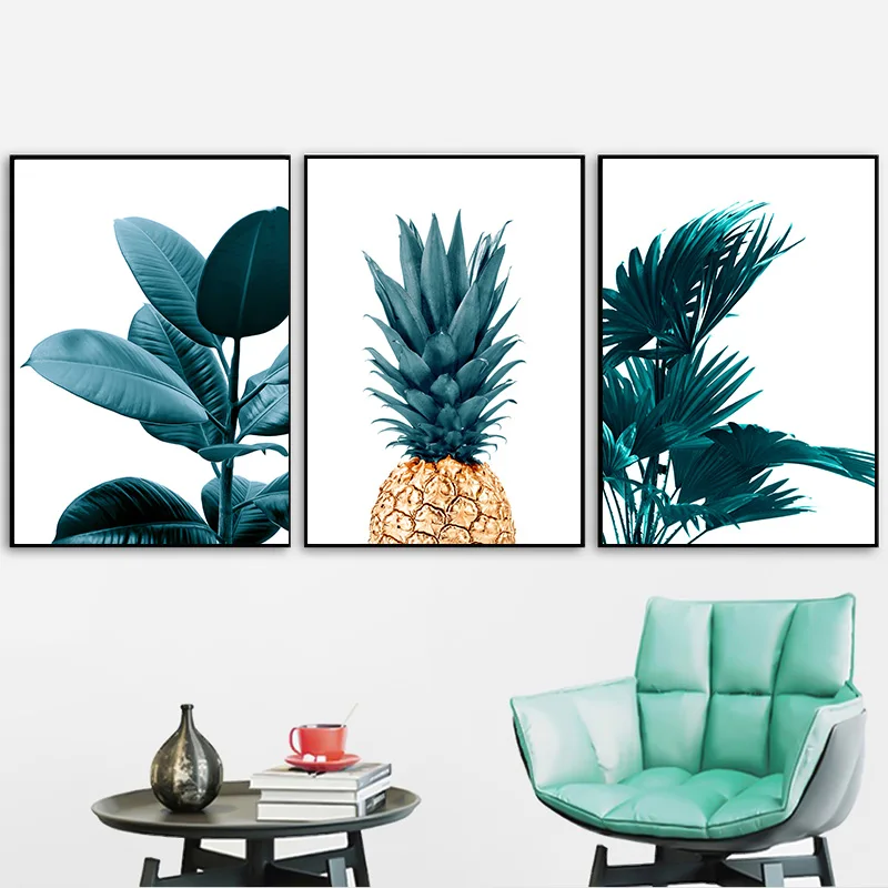 Настенная картина в скандинавском стиле с ананасами декоративные постеры и