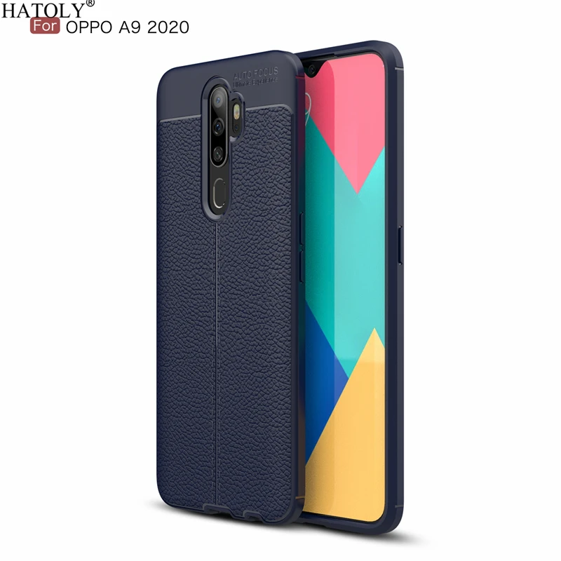 Чехол HATOLY для Oppo A9 (2020) мягкие грязеотталкивающие чехлы из силикона и ТПУ с