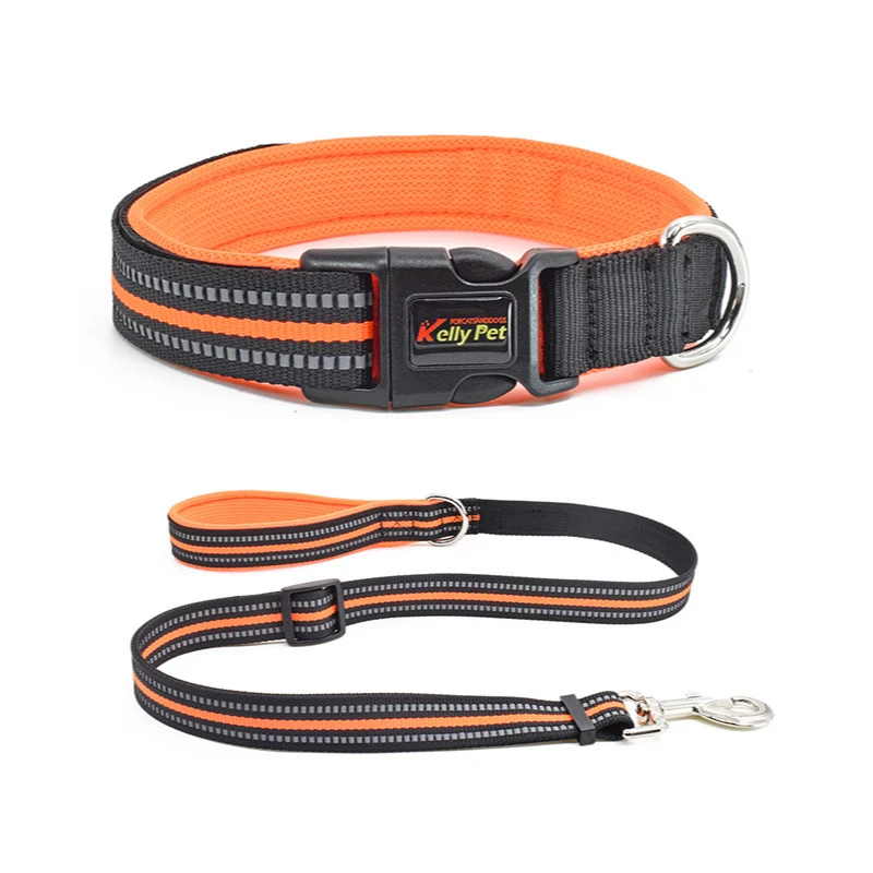 

Pet Dog Leash Collar Set Reflective Mesh Cloth Breathable Comfortable Nylon Golden Retriever Labrador Large Medium And Small Dog