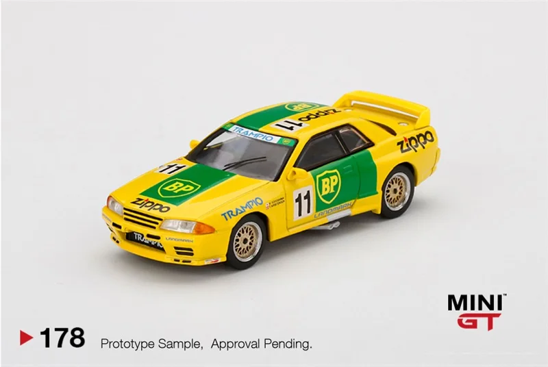 

Модель автомобиля MINI GT 1:64 MINI GT 1:64 Nissan Skyline GT-R R32 Gr.A #11 BP 1993, Япония, Touringcar, Чемпионат, RHD, литая модель автомобиля TSM