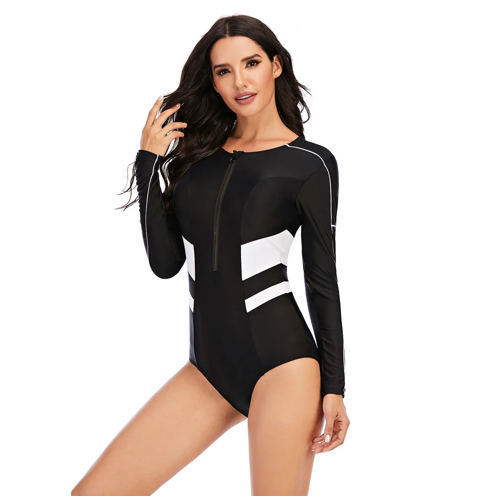 Новый женский цельный купальник костюм для серфинга пляжные костюмы с длинным