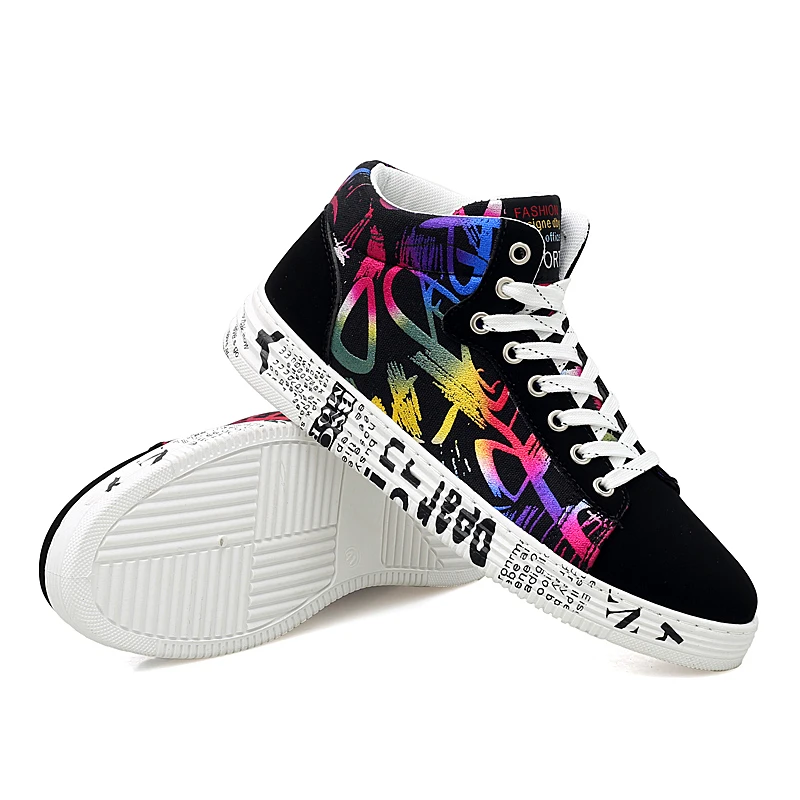 

New Shoes Hip Hop Men's Shoes Graffiti Student Casual Shoes Sneakers Women Mens Shoes Zapatos De Hombre