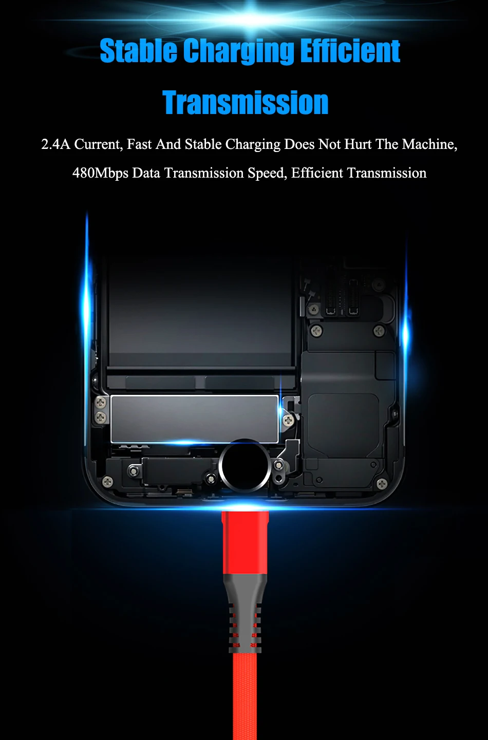 30 см USB кабель 2.4A Быстрая зарядка Micro USB/type C кабель для зарядного устройства для iphone samsung S8 S9 Redmi Note 4 USB-C данных короткий шнур