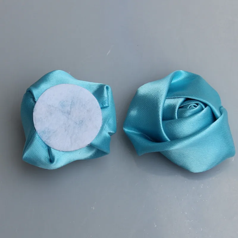 20 шт./лот Сделай своими руками 3 5 см мятный зеленый атлас роза Искусственные ленты