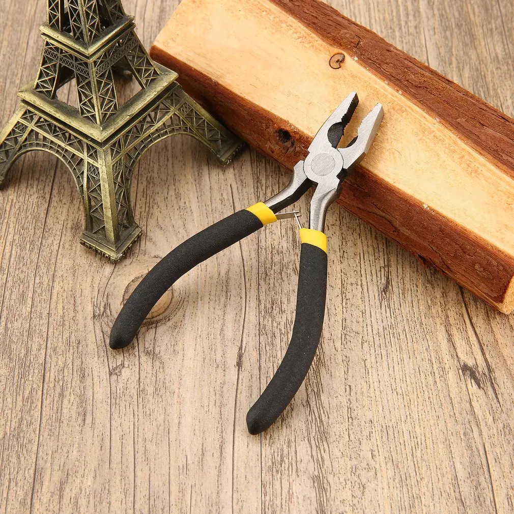 

DIY 8 Style Portable Durable Carbon Steel Forging Jewellery Making Beading Mini Pliers Tools Kit Set Round Flat Long Nose