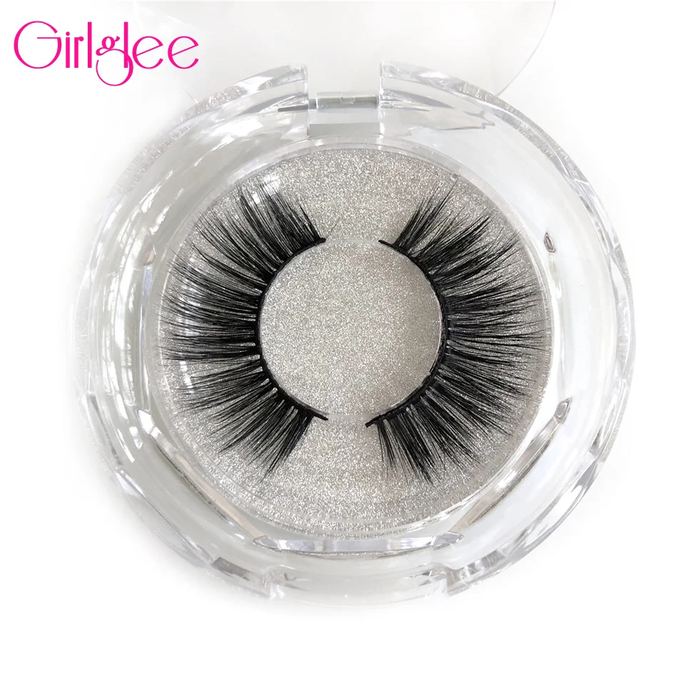 

3D Faux Mink Lashes Professional Makeup False Eyelashes 100% Cruelty Free Fluffy Wispy Natural Eye Lashes Medium Length Girlglee
