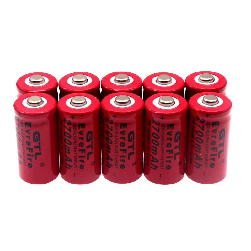 3,7 V 2700mAh литий-ионный 16340 аккумулятор CR123A аккумуляторные батареи 3,7 V CR123 для лазерной ручки светодиодный фонарик