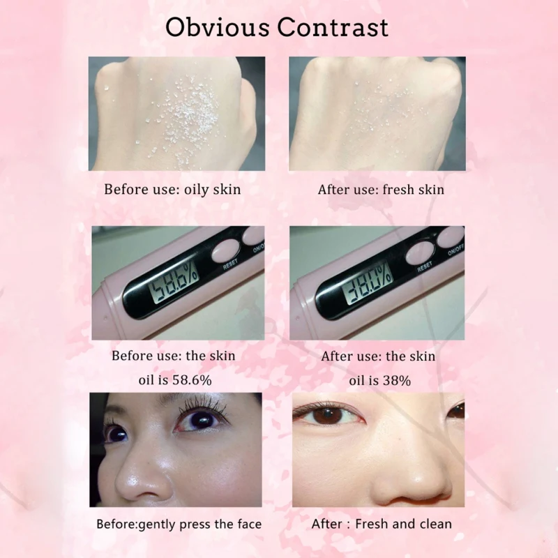

Not Damage Skin Rose Fragrance Oil Absorbent Paper Deep Cleansing Pore Control Oil Improves Oily Skin Oil Blotting Sheets