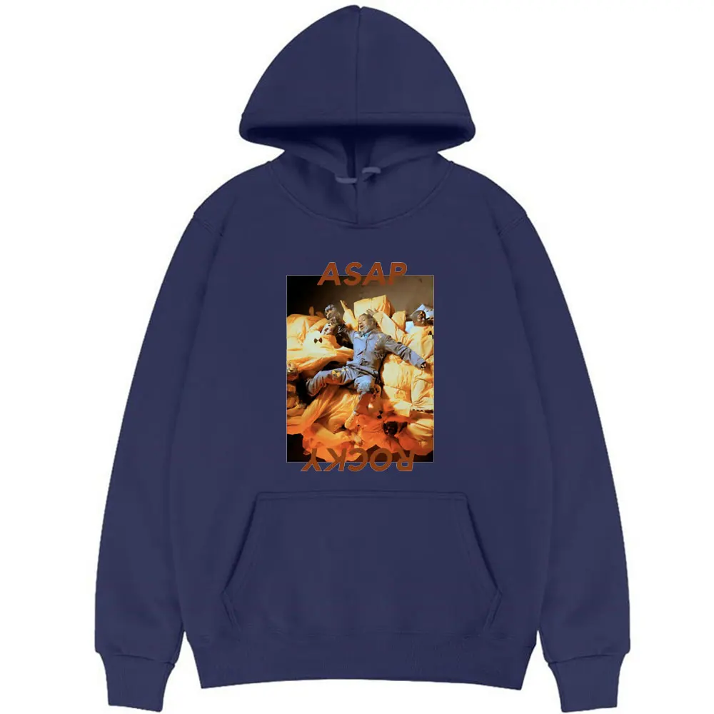 

ROCKY Harajuku ASAP Cool Portrait Graphic Aesthetics Hoodie Sweatshirt Men Women Oversized Rapper Hip Hop Style Streetwear Hoody