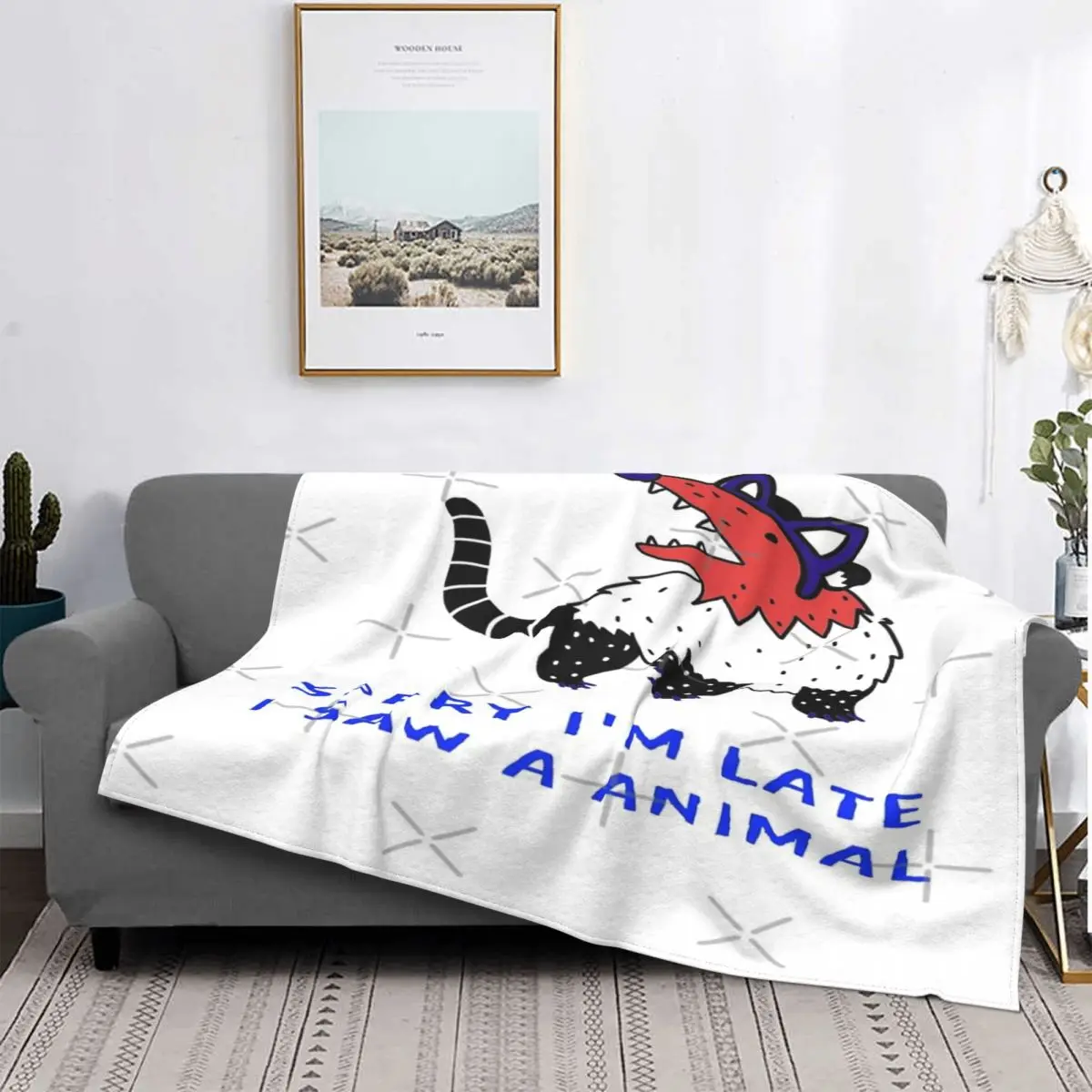 

Sorry I'M Late I Saw A Rat Thing, manta A cuadros para cama, manta de lana de felpa de Anime, ropa de cama y fundas