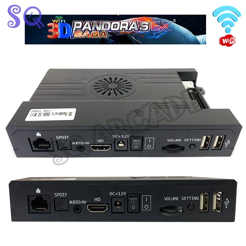 New 3D Wifi Pandora Saga 10000 in 1 Retro Arcade Games 128g Neo Geo MVS Console Add More Games HDMI/VGA