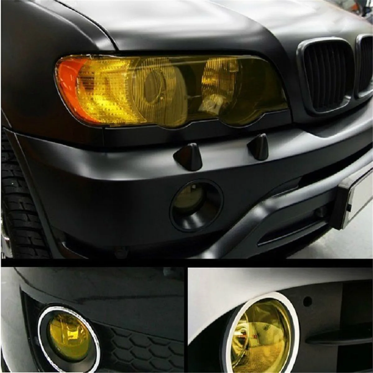 1x матовый чёрный винил пленка обертывание автомобиля DIY Наклейка для 3D