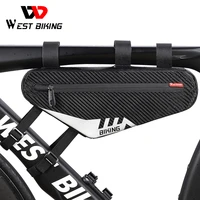 west biking bicycle bag cycling tube front frame bags repair tools bicycle accessories mtb triangle bag waterproof reflective
