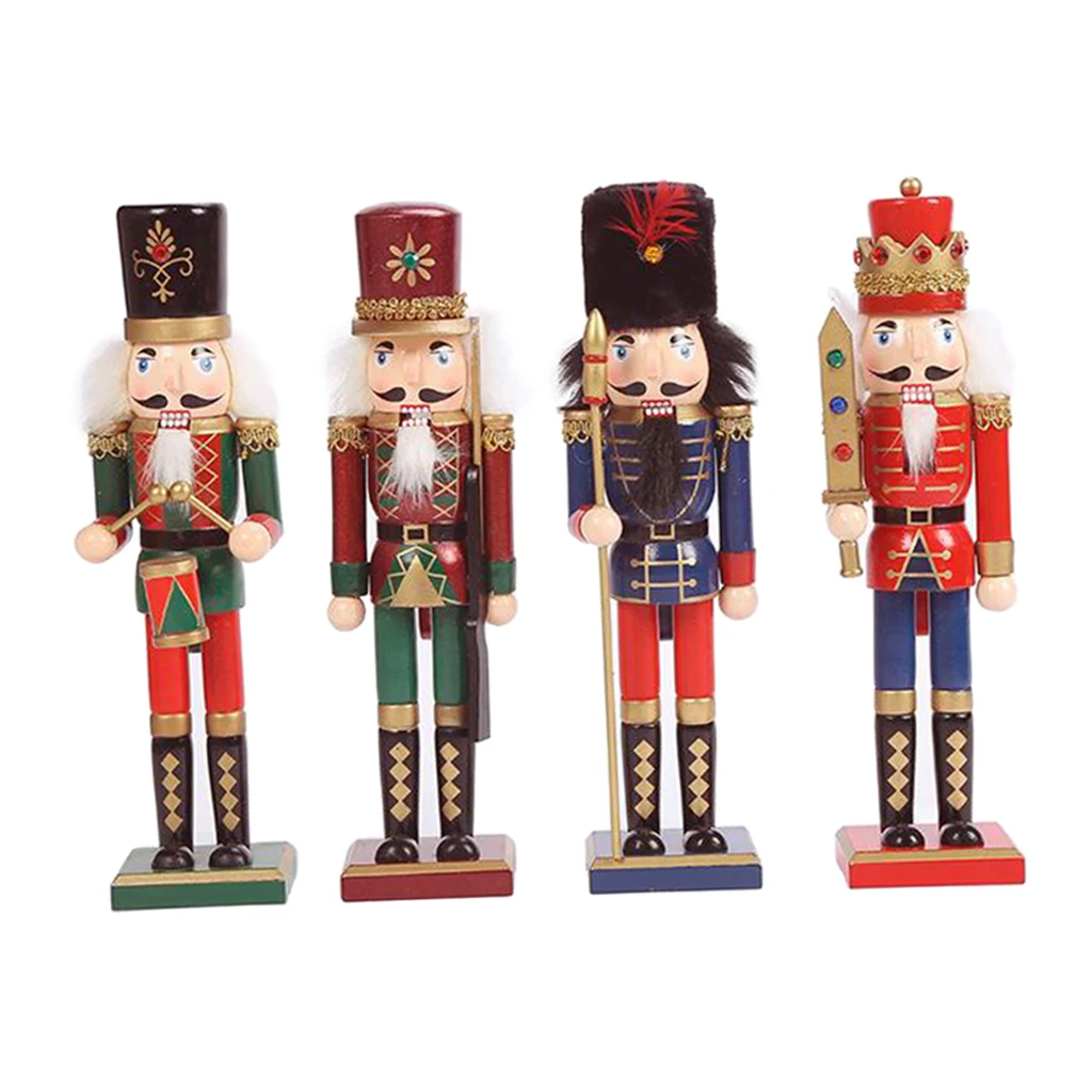 

Nutcracker Red Green Wood Classic Decor Christmas 12" Tabletop Ornament Gift